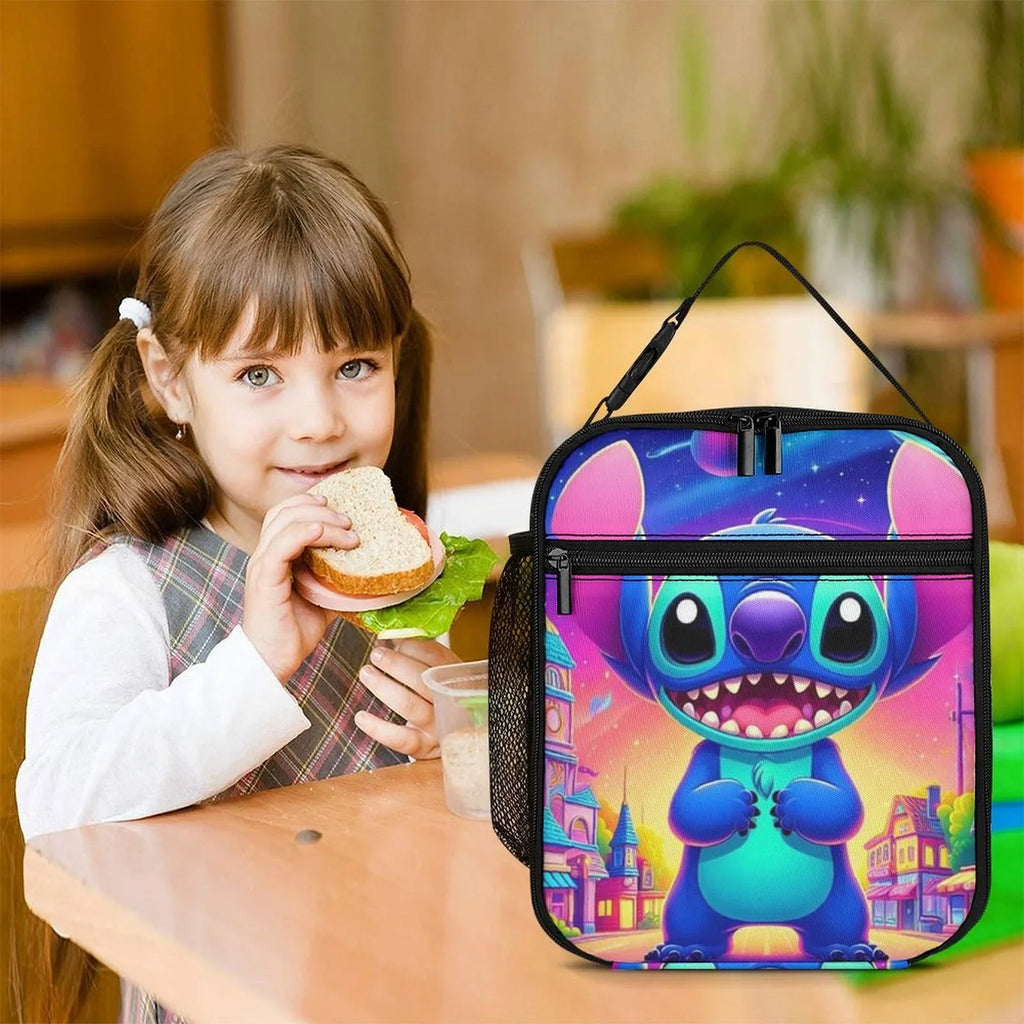 Kids Handbag Bento Thermal Boys Portable Girls Art Lilo School Lunch Bag Insulated Cooler Stitch Adult Office Tote Bag For