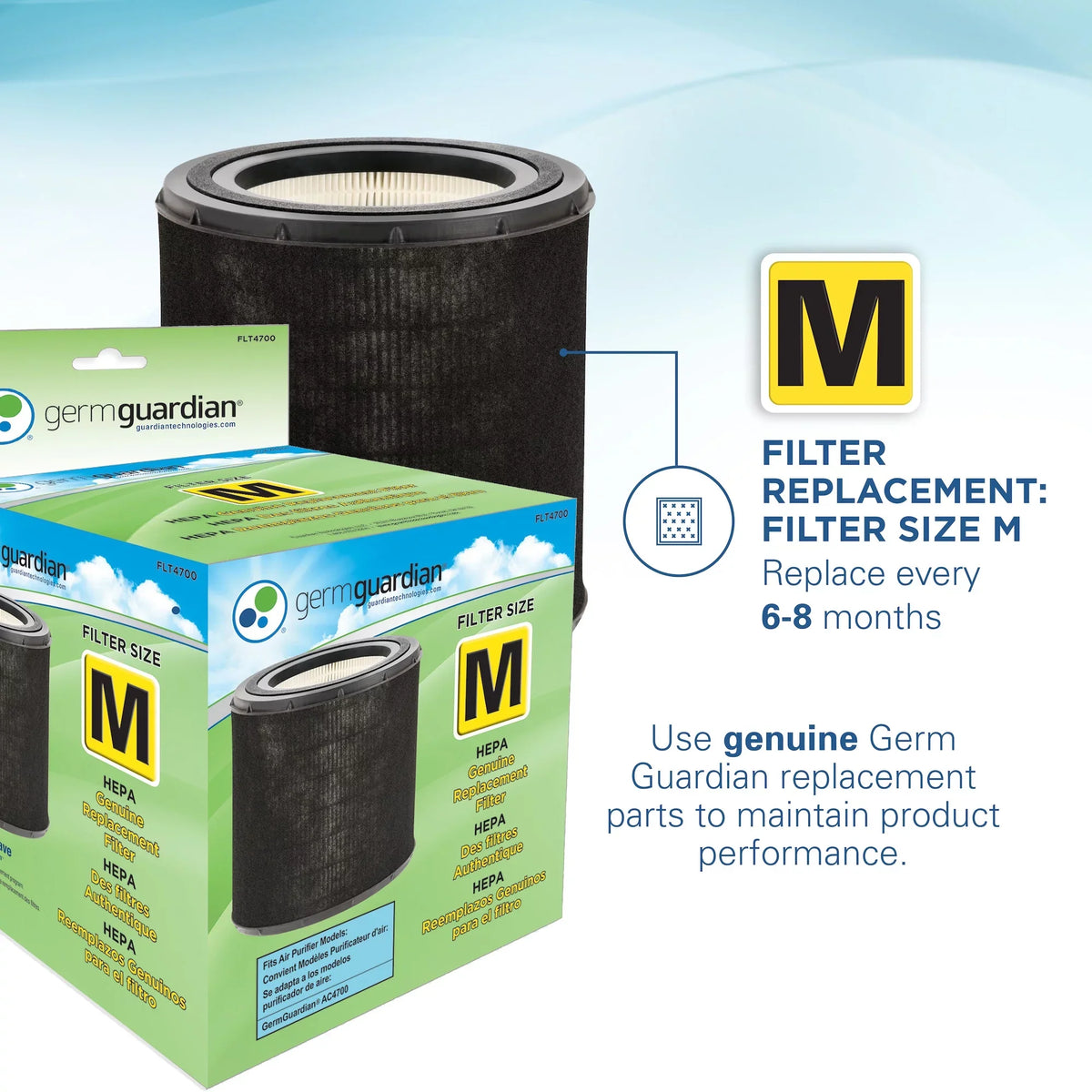 Air Filter, Purifier HEPA 150 Removes Sq. Mold, Smoke, Odors, with AC4700BDLX ft, UV-C, GermGuardian