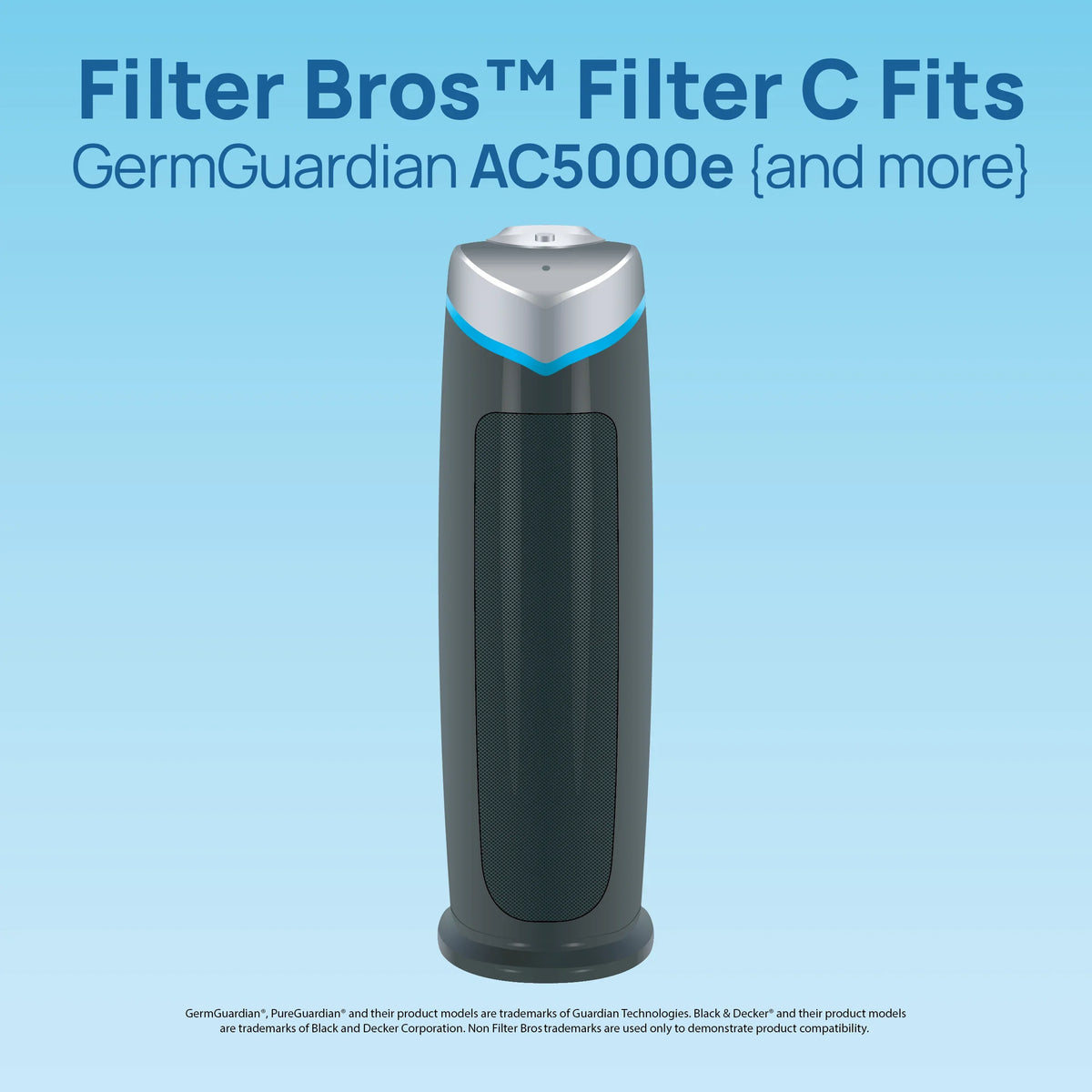 AC5250PT - Air Bros AC5000, Replacement FLT5000 Technologies HEPA AC530 AC5300B, Filter AC5350BCA, Home With and Filter AC5350W, Purifiers, With AC5000E, AC5350B, Compatible GermGuardian For Cleaner C