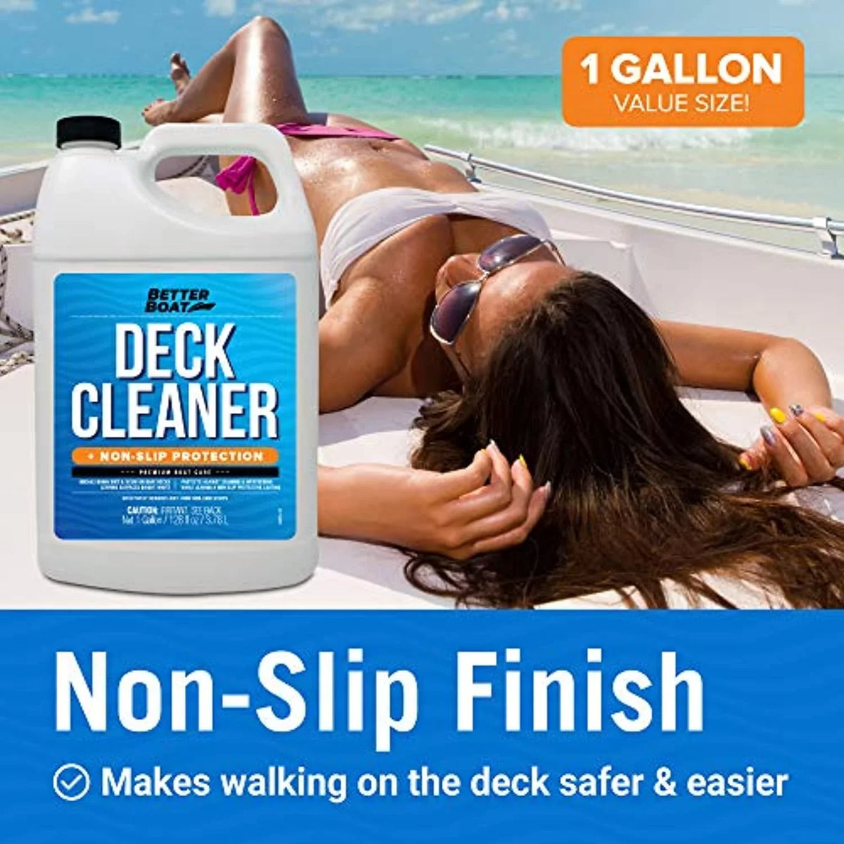 Wash Cleaner Fiberglass Composite Soap Floor for Hull to Skid Plastic, Boat Supplies Aluminum Deck Clean Stick Gallon Marine & Boat Sealant Vinyl Cleaner Surface, Grade Boat Cleaner Non Cleaning Anti
