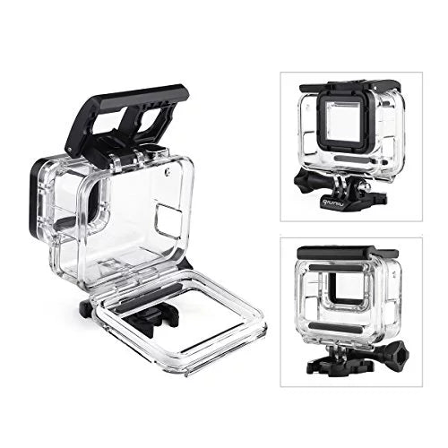 5 Transparent Case GoPro Protective Clear Camera 6 Needed Skeleton Side Open NOT for Lens Removal 7 Black Hero - Action - Housing