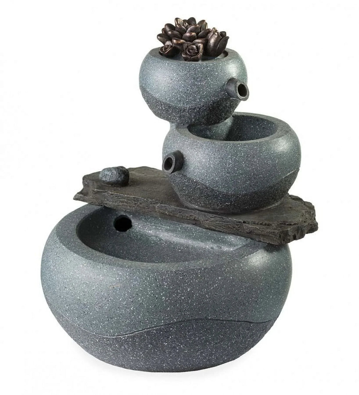 Three-Tier & Electric with Indoor Fountain Weather Lighted Wind Pump