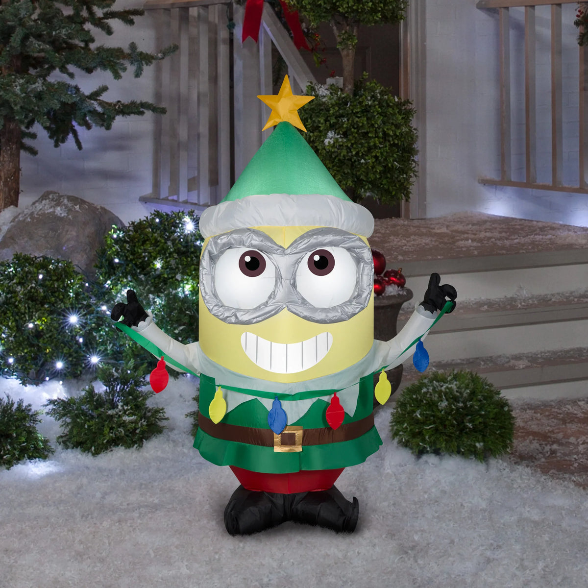 the Gemmy LED Airblown Dave ft. 3.5 Elf Minions Inflatable