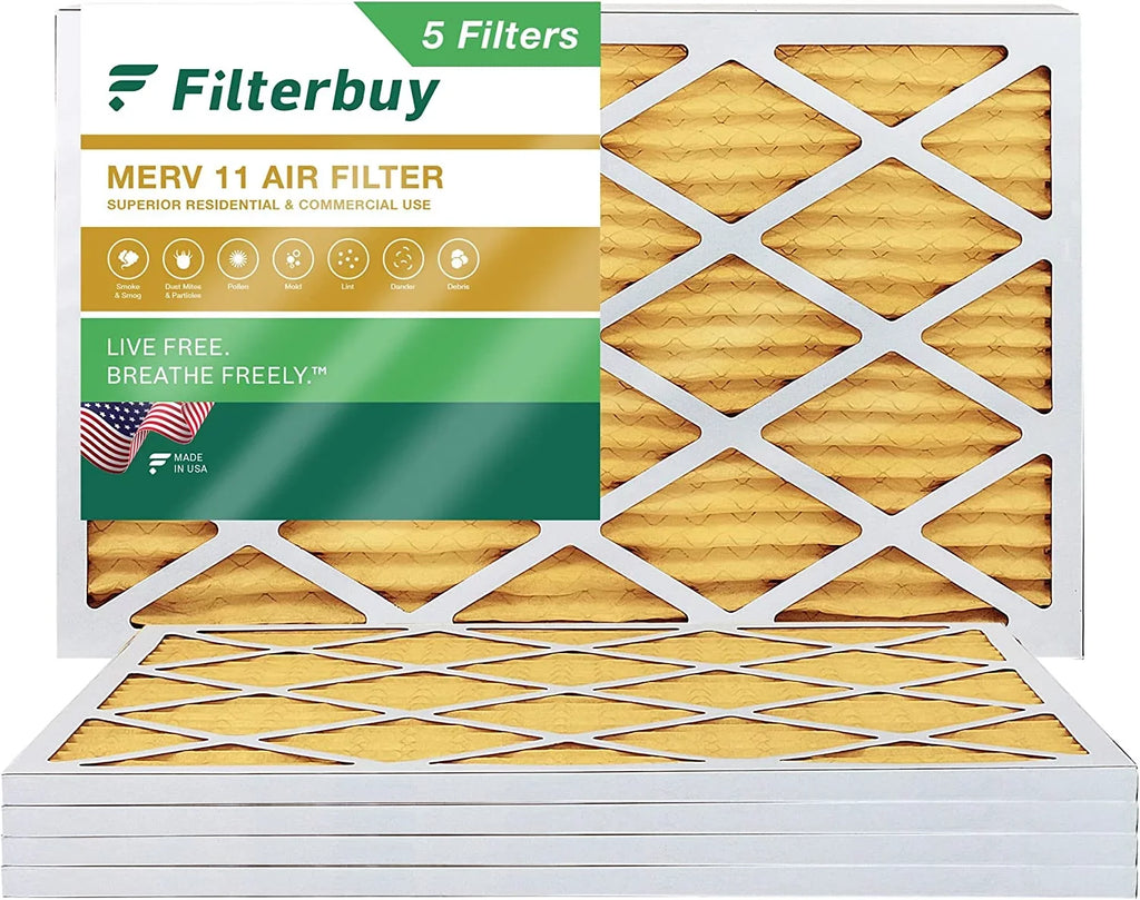 Filterbuy Filters MERV AC Pleated HVAC Air 20x36x1 11 (5-Pack) Furnace
