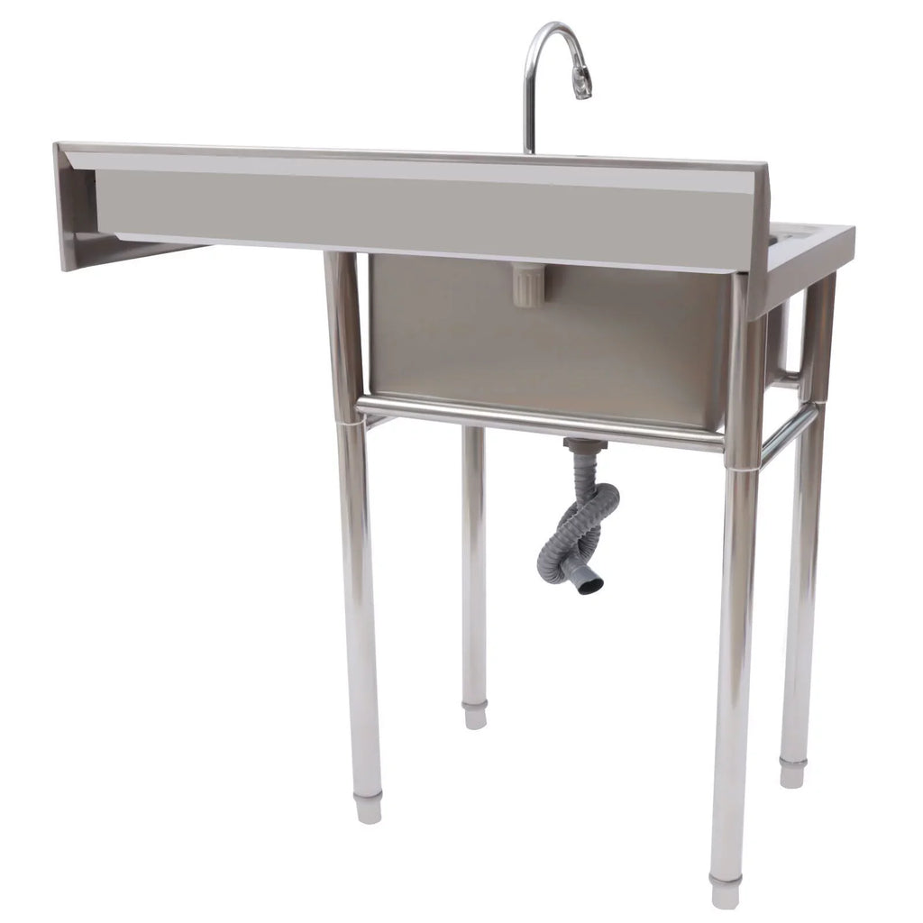 Steel Drainboard and Utility Stainless Commercial Use 23.6* Sink Kitchen 39.3* 36.7in for Sink Home