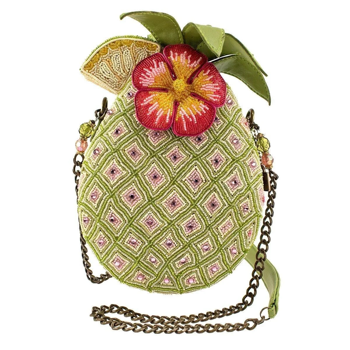 Multi Island Novelty Mary Frances Bag Pineapple Handbag Crossbody New Beaded