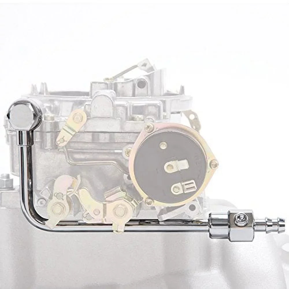 3/8 Barb 8126 with Steel Chrome Line Kit Edelbrock Fuel Fitting