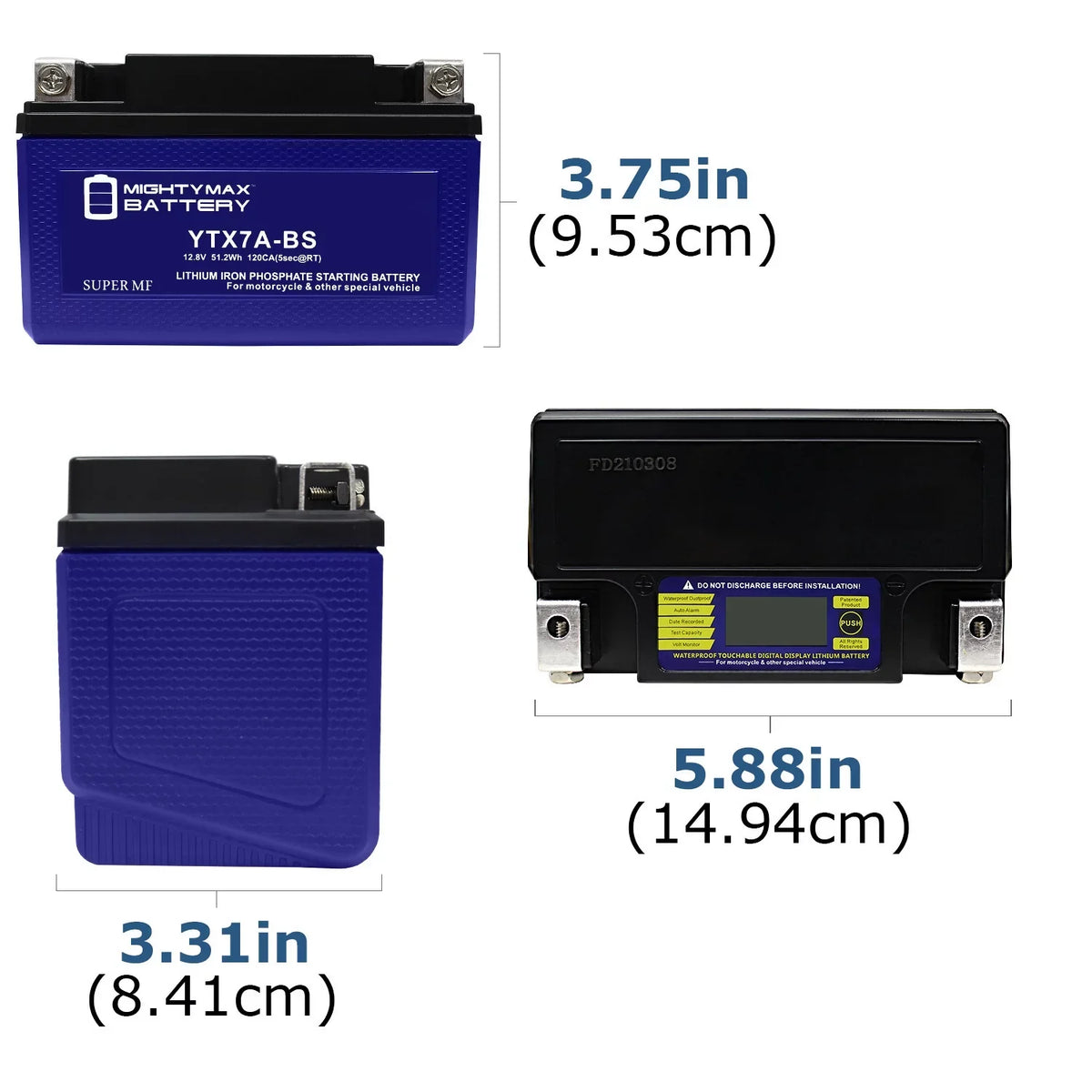 Scooter Lithium with Replacement Compatible Pack - Peugeot YTX7A-BS 50 Battery 6 Evo Tweet 2014