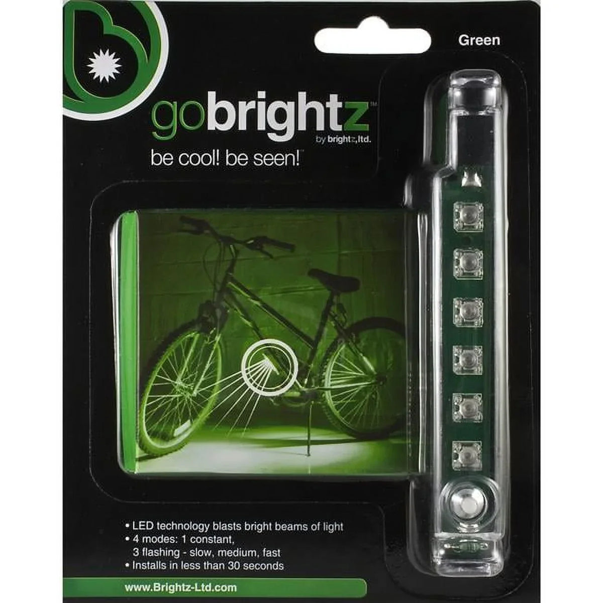 LED Bike Brightz Green Light Under Gobrightz