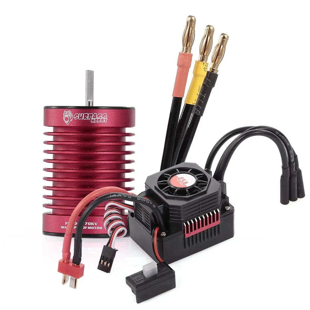ESC Brushless Motor HOBBY Car Eccomum with BEC for SURPASS Waterproof 4370KV RC 45A F540 1/10 Truck