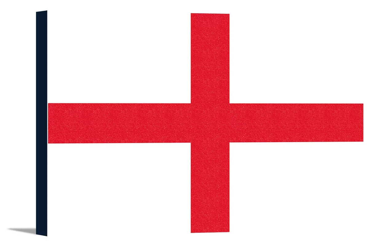 Stretched Country Gallery Wrapped - Flag (18x12 - Canvas) England Artwork Lantern Letterpress Press