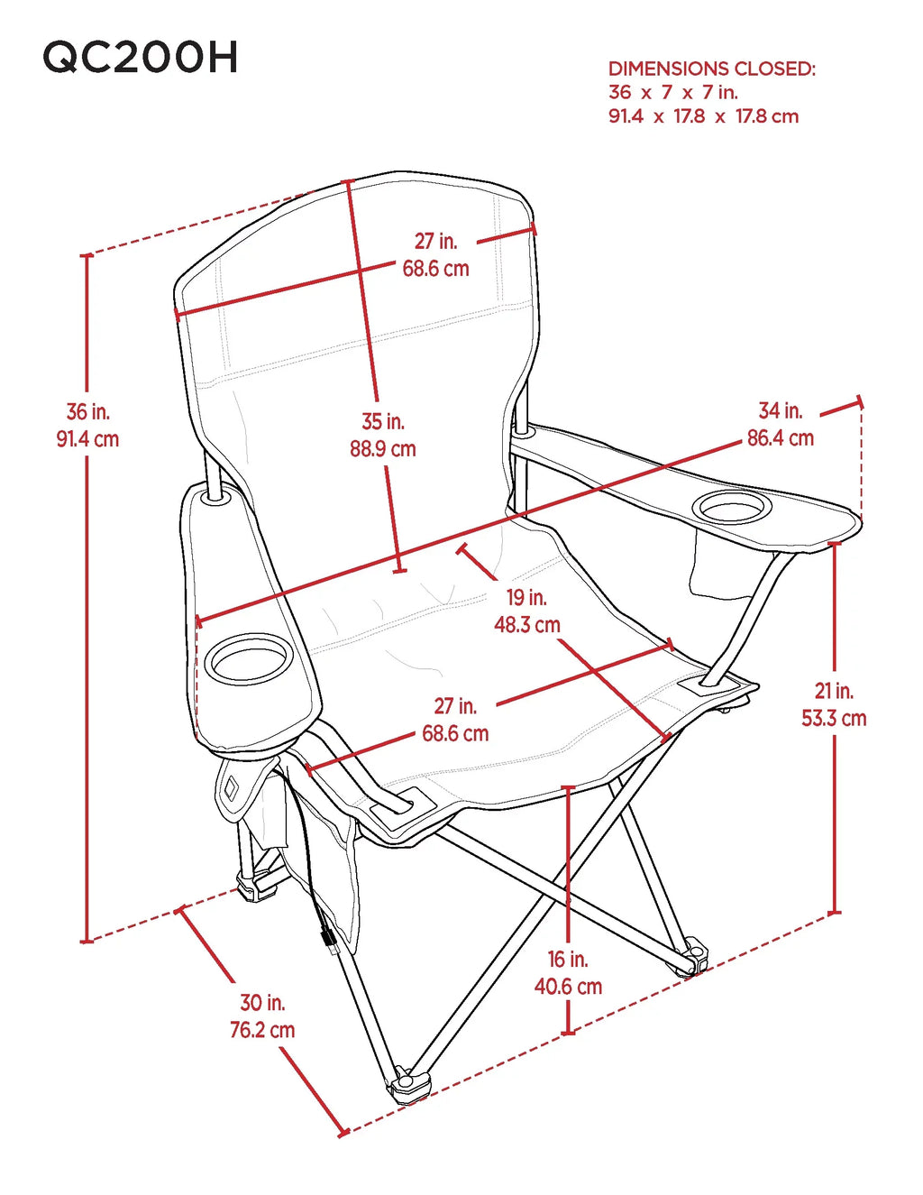 Quad chair Deluxe Heated