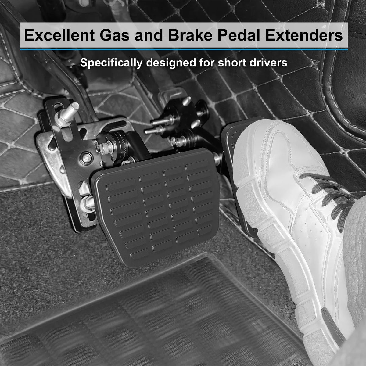 Drivers Short Pedal Black for Adjustable Brake Angle, and Cars Driving DriFeez and Length Extenders Gas People