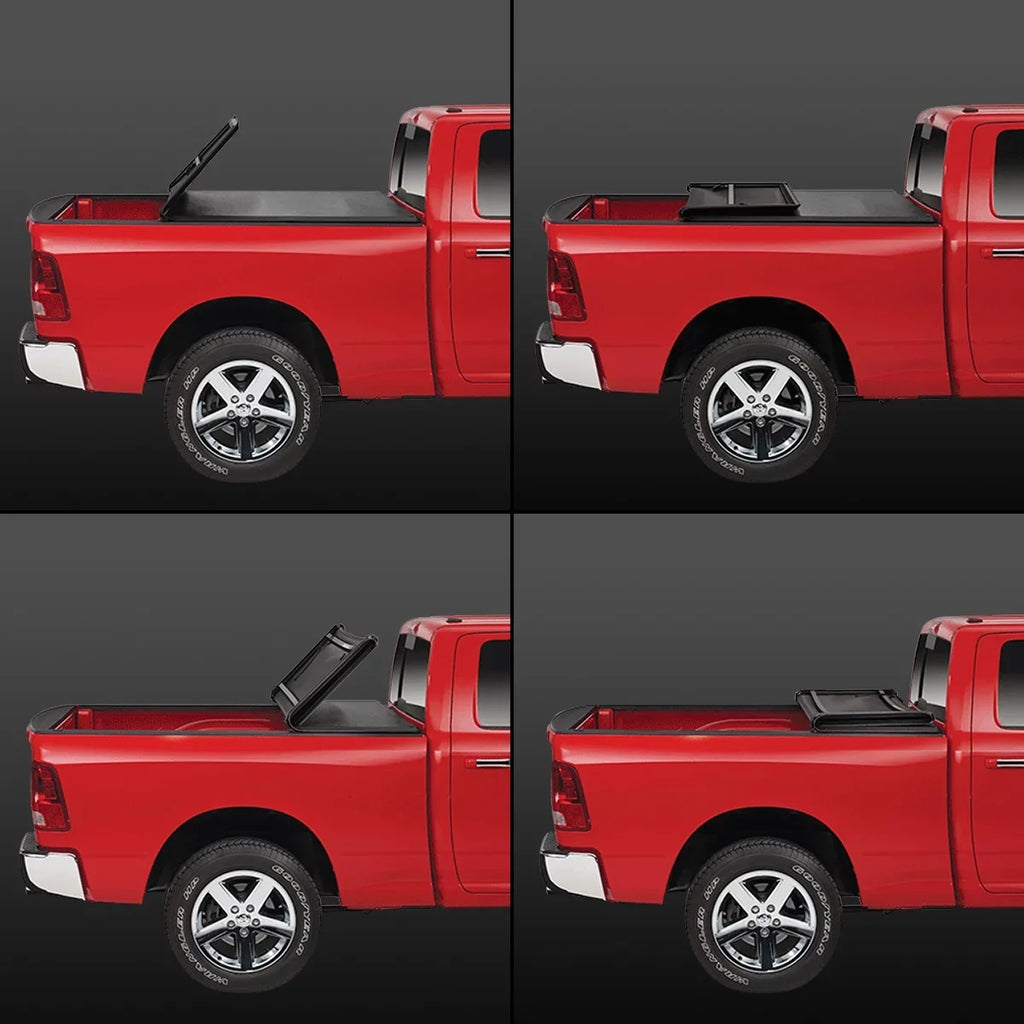 Tonneau to 5.7' 2021 2009 -Fold Trunk Fleetside Tri Truck Top Soft Cover TTC-TRISOFT-018 1500 For Bed Motoring DNA Ram Adjustable