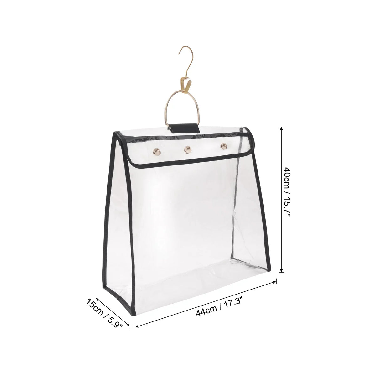 Purse Handbag Storage Size Clear Dust Dustproof Large Uxcell Bags, Organizer, Black