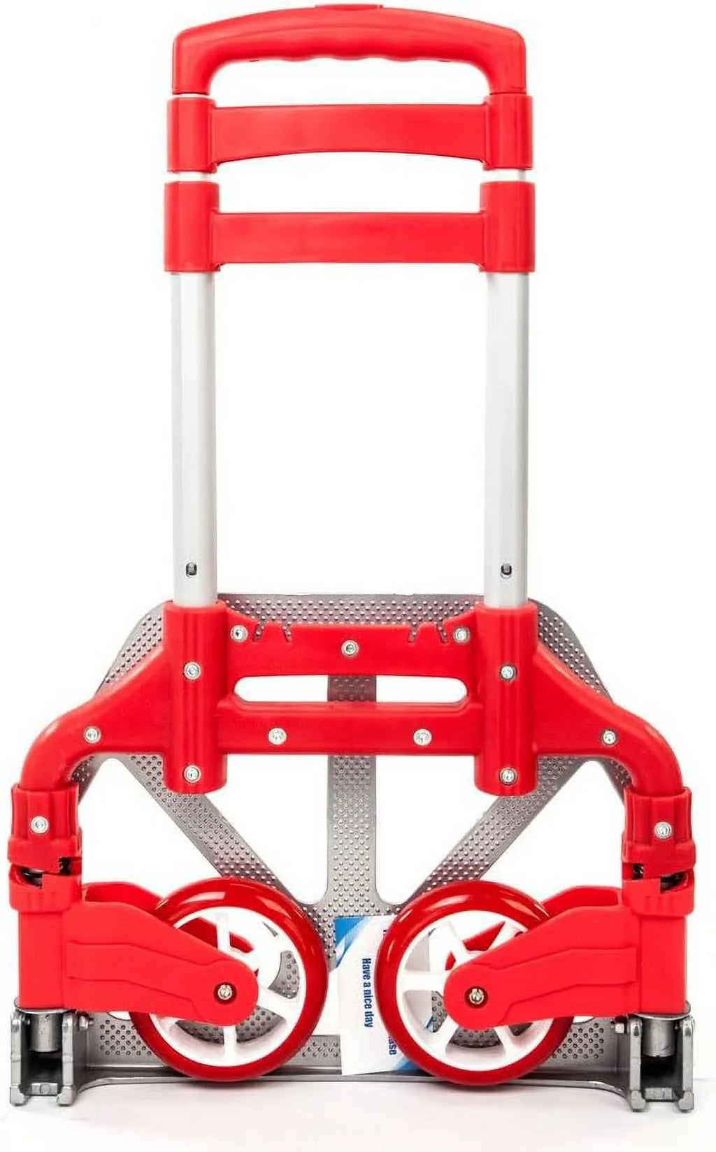 for 165.35 Push (75kg) Use Auto, lbs Aluminium Home, Collapsible Hand Folding (Red) Truck,Hand Luggage Dolly Trolley and Office,Travel Cart Portable