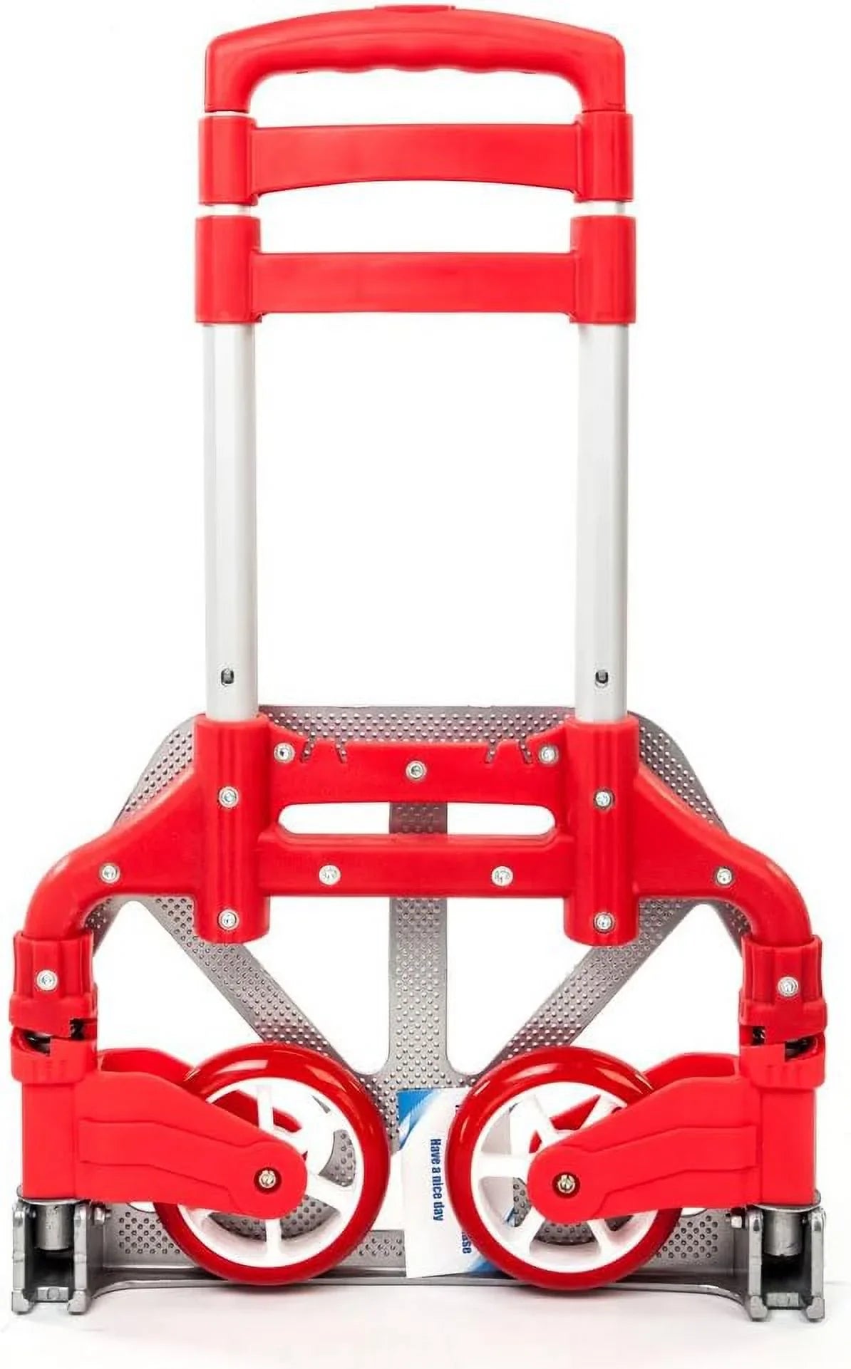 for 165.35 Push (75kg) Use Auto, lbs Aluminium Home, Collapsible Hand Folding (Red) Truck,Hand Luggage Dolly Trolley and Office,Travel Cart Portable