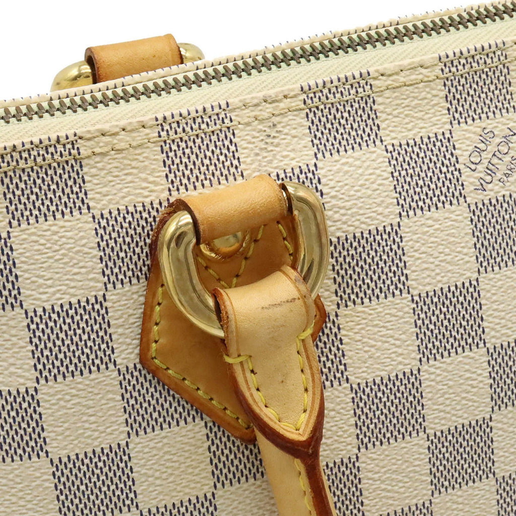 Authenticated Saleya PM Tote Handbag Bag VUITTON N51186 Vuitton Azur Louis LOUIS Shoulder Damier Used