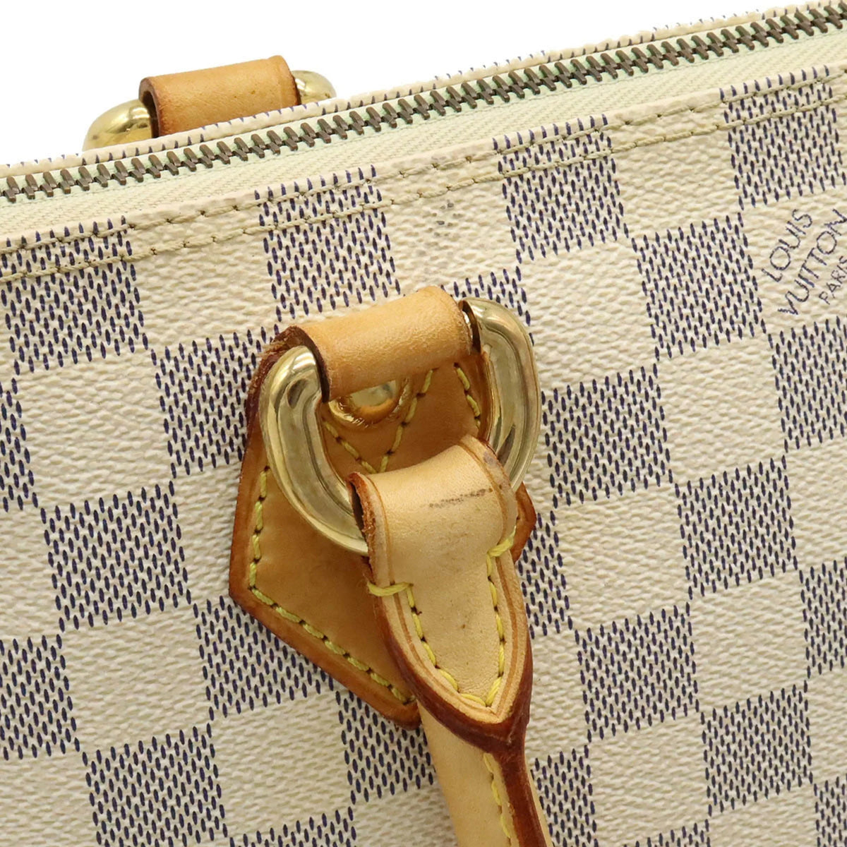 Authenticated Saleya PM Tote Handbag Bag VUITTON N51186 Vuitton Azur Louis LOUIS Shoulder Damier Used