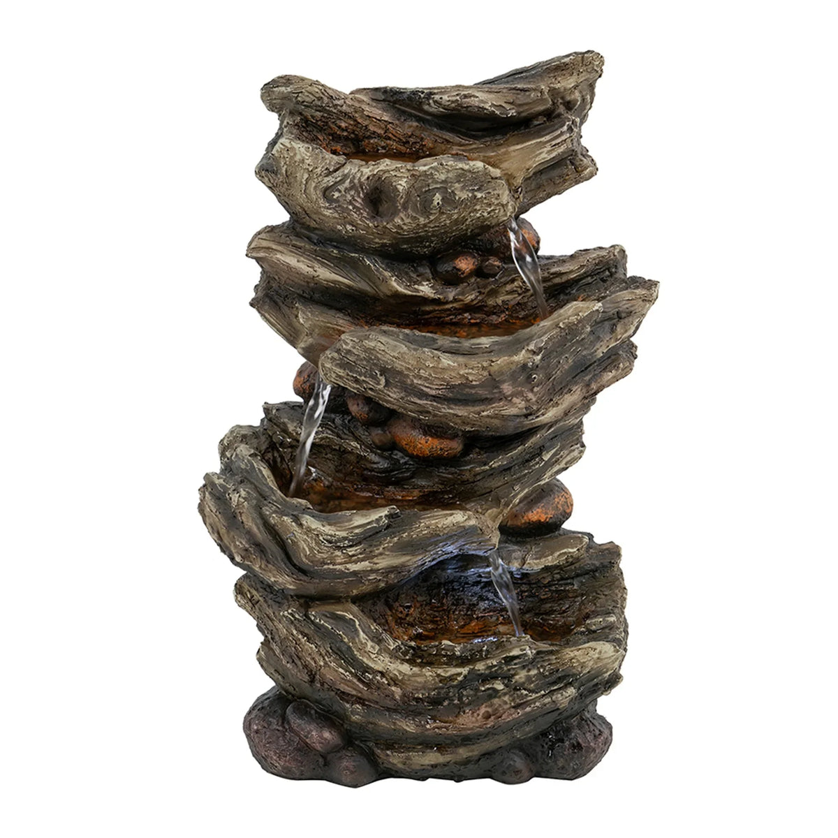 9x5x14 Wood-Look - Enhance Cascading Tabletop - inches Fountain Space 4-Tier Your