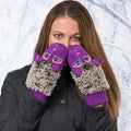 Dog Fuzzy Burch Laurel Mittens Purple