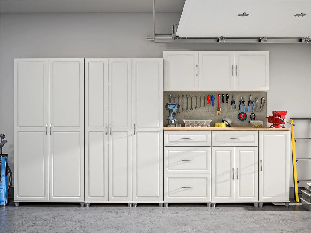 Kendall Garage Cabinet, White Evolution 3 Systembuild Storage 24" Base Drawer