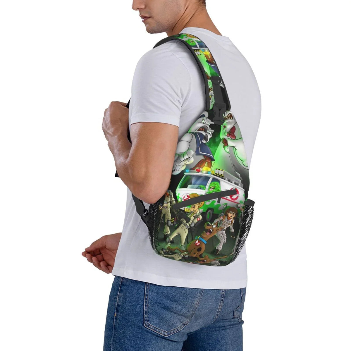 Daypack Teen Crossbody Backpack For Sling Diagonally Adults Scooby Ghostbusters Men Travel Bag Women Bags Chest