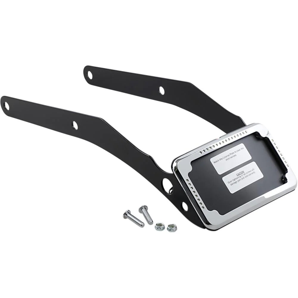 Chrome CV-4653 and Mount Cycle License Visions Frame Slick - Signal Curved Plate