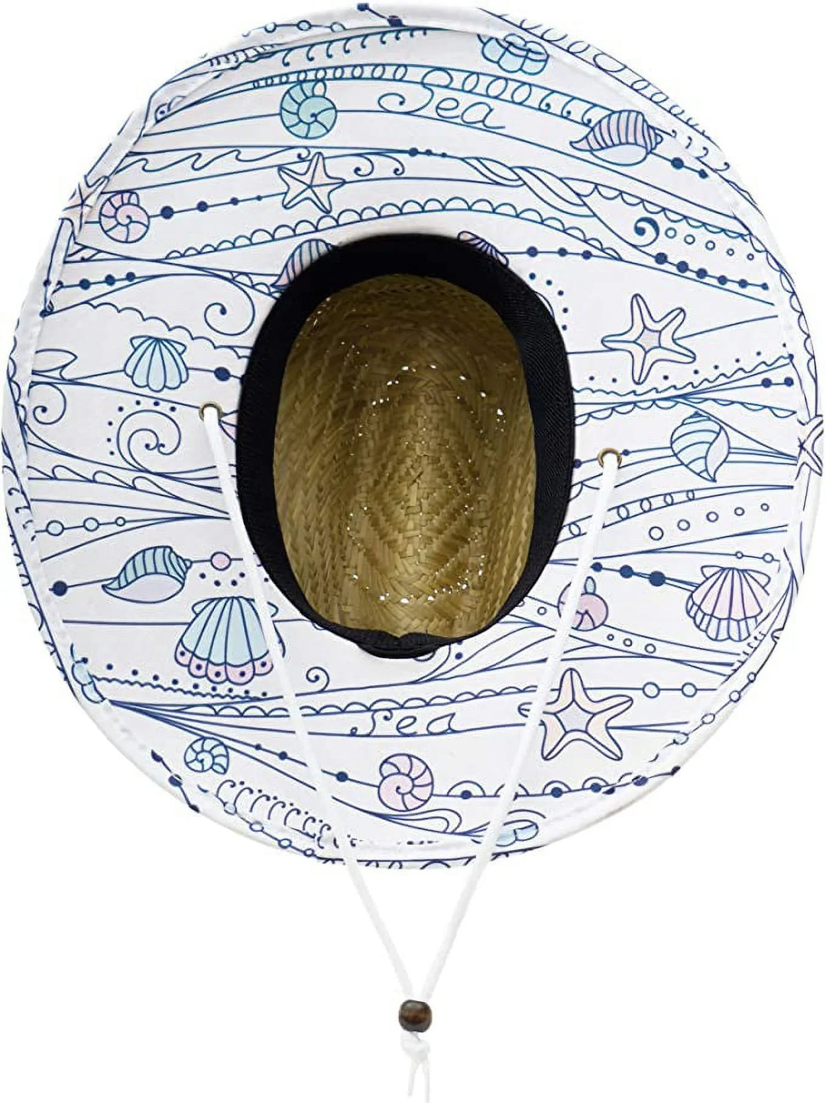 Pattern Malabar All, Straw & Kids Hat Sunhat, Board, Fabric Lifeguard 3+, Swim, Print Beach, Shells Fishing, Ages Boat, Fits Cruise, Girl, Hat, Paddle Children's Boy