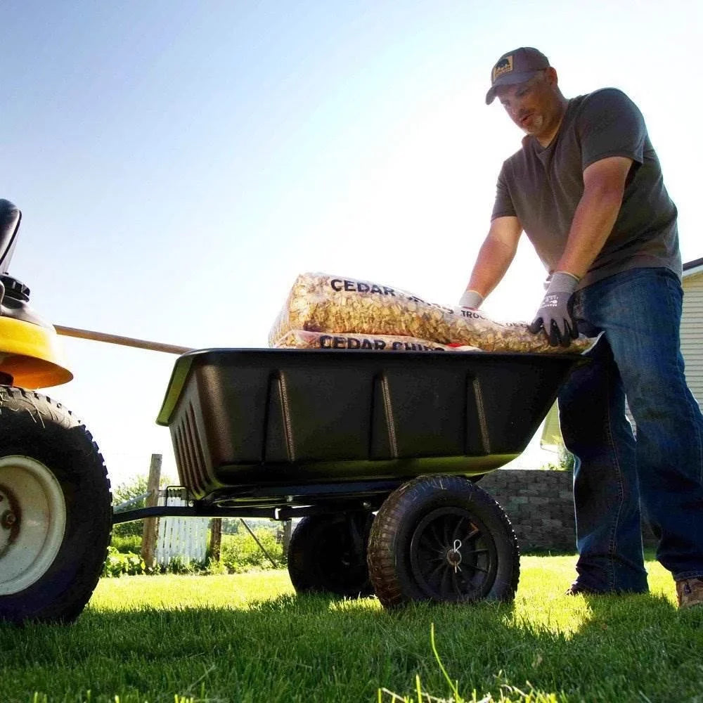 Garden Utility Duty Heavy Wheelbarrow Yard Foot Trailer Cart Polar Club Cubic 10