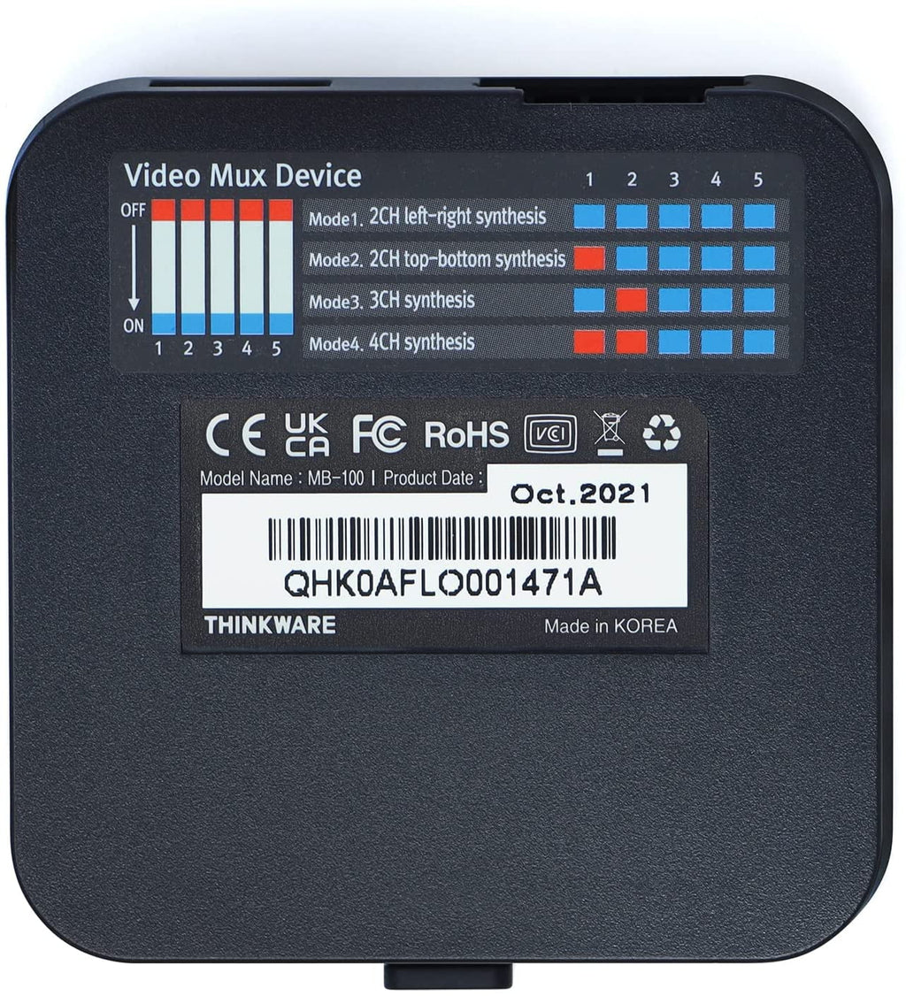 Channel with and Recording, Accessory Multiplexer PRO, Cams To Box F790 X700 Up 5 Dash THINKWARE Compatible TWA-MB100 for F200