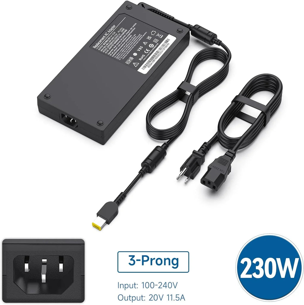 AC Y9000K ADL230NLC3A Y7000 Y520 01FR046 Legion R720 Adapter Y92, 11.5A for 230w Y7000P PN: 20V Lenovo Y520-15
