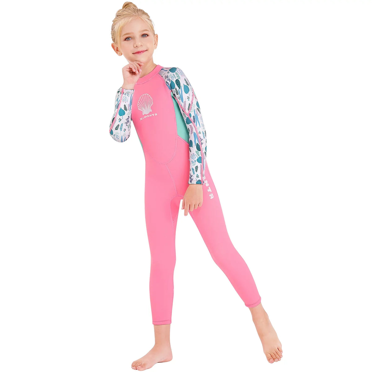 Suit Girls X-MANTA Back Dry Surf Sleeve Zipper One - with Quick Long for Diving - Wetsuit Piece Swimsuit