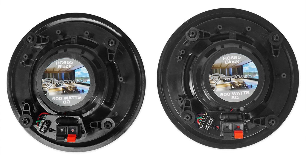 Bluetooth Ceiling Home Black 6.5" Receiver+4) Speakers RX55URIBT Theater