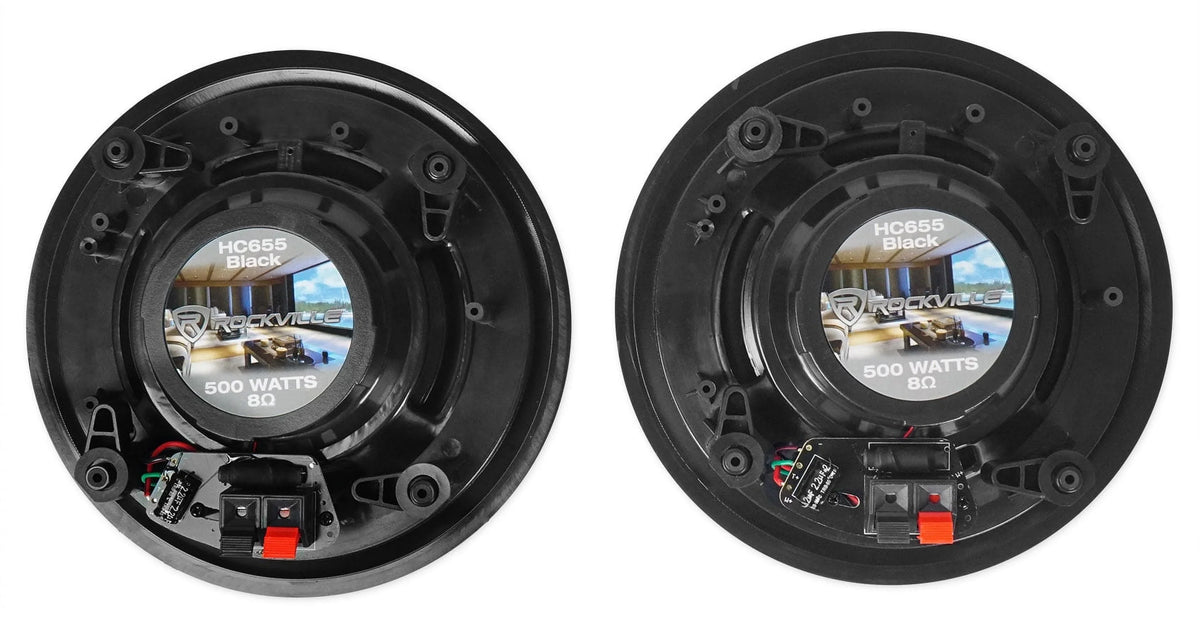 Bluetooth Ceiling Home Black 6.5" Receiver+4) Speakers RX55URIBT Theater