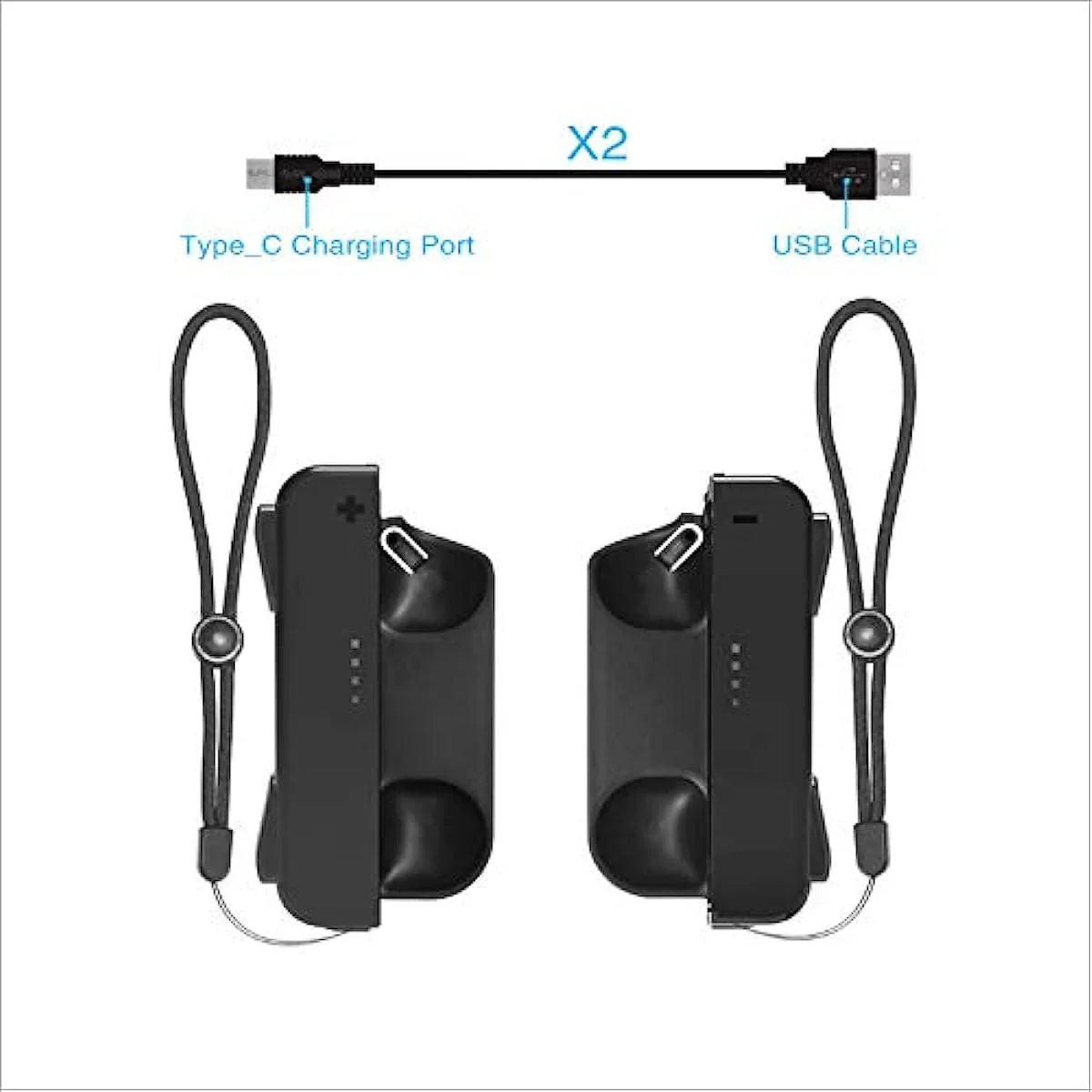 Mini Strap Switch Controller with Joy-Con for Grip Charging