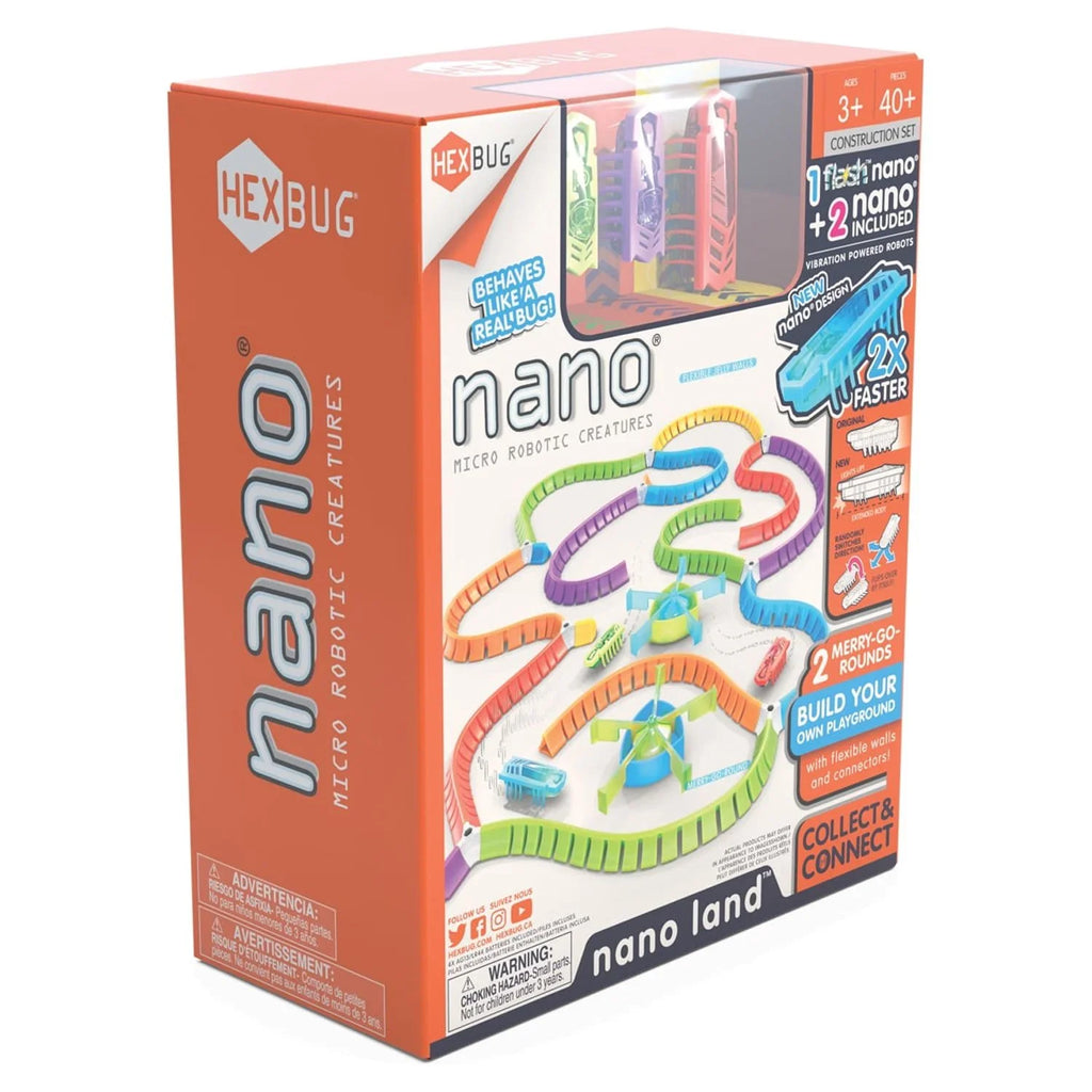 Your Mold and 40 HEXBUG for - Multicolor Nano Playset Kids own Pieces Batteries Over Flash - Playground - Included - Colorful Nano Sensory Land