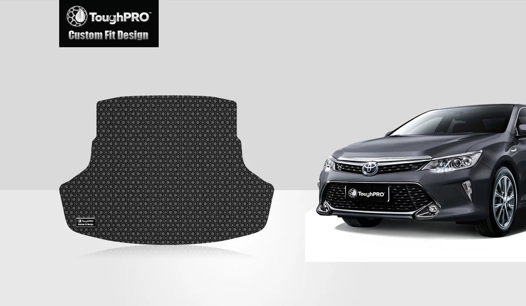 Camry 2019 with Heavy ToughPRO Non-Plug-in in Compatible - All for - - Black Hybrid Rubber Weather USA) (Not (Made Standard) - Mat Toyota - Duty Trunk