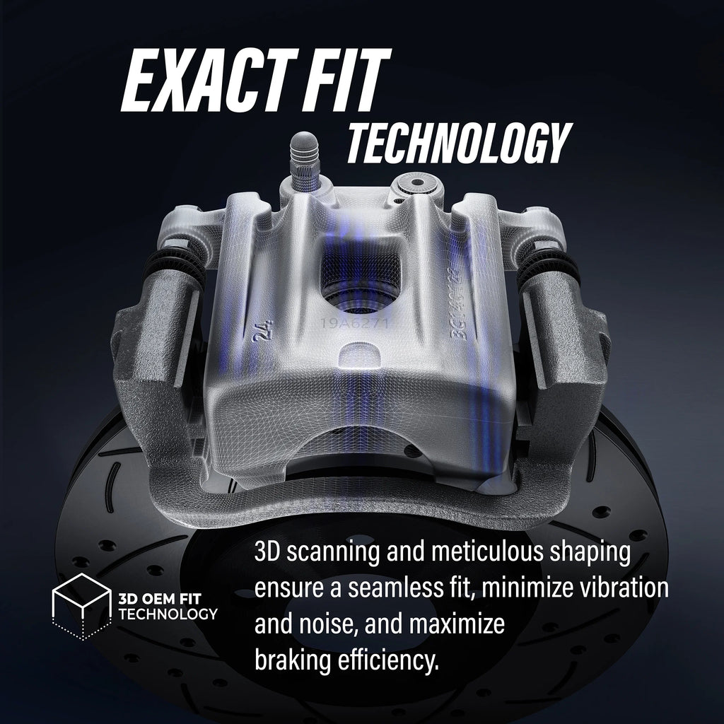 Front 12 Piston Disc Auto Semi-Metallic With For Single C/V 24 Rear Caliper KCG-100135P Pads And Coated From Rotors Ram 2012 Brake Transit Kit 03