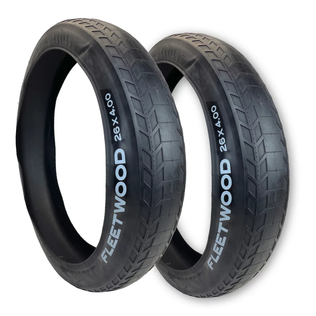 Fleetwood Beads Street Semi-Slick 24x4 with Duro Folding Bike Tires 26x4.0 Two