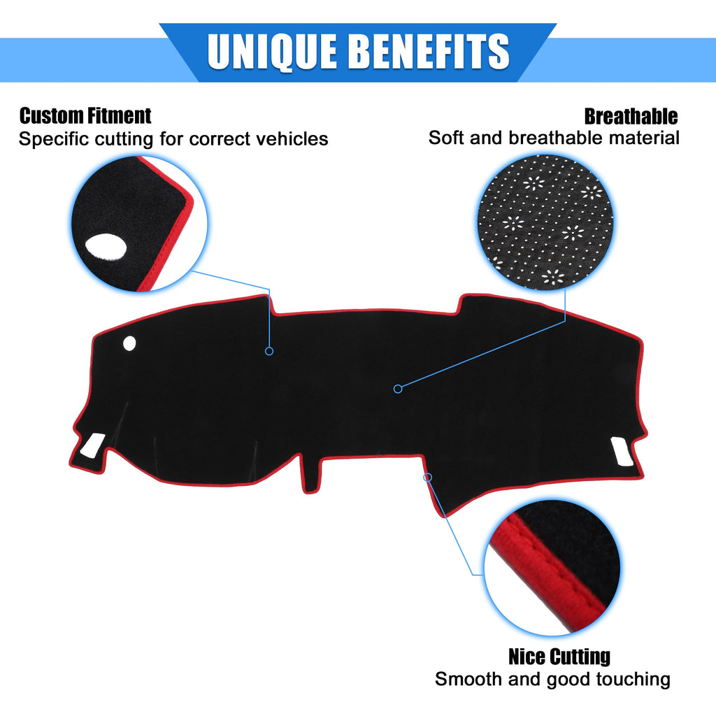 Unique 2020-2022 Polyester for Bargains Red Console Cover Car Dashboard Sentra Center Nissan Protective Compatible