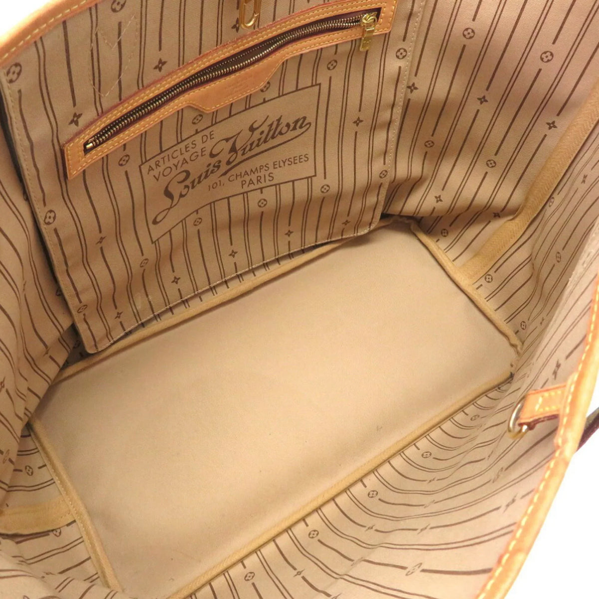 Used GM Louis Authenticated VUITTON M40157 Vuitton LOUIS Neverfull Tote Bag 0076 Monogram