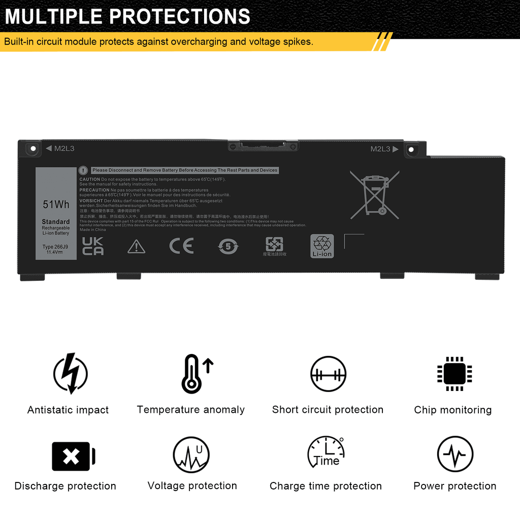11.4V 4255MAH FOR G5 G3 415CG 51WH DELL 5505 BATTERY 5500 G5 SE LI-ION 3590