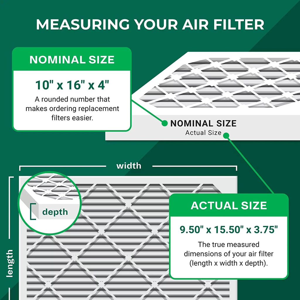 Filters 8 10x16x4 (6-Pack) MERV Air Filterbuy Pleated Furnace AC HVAC