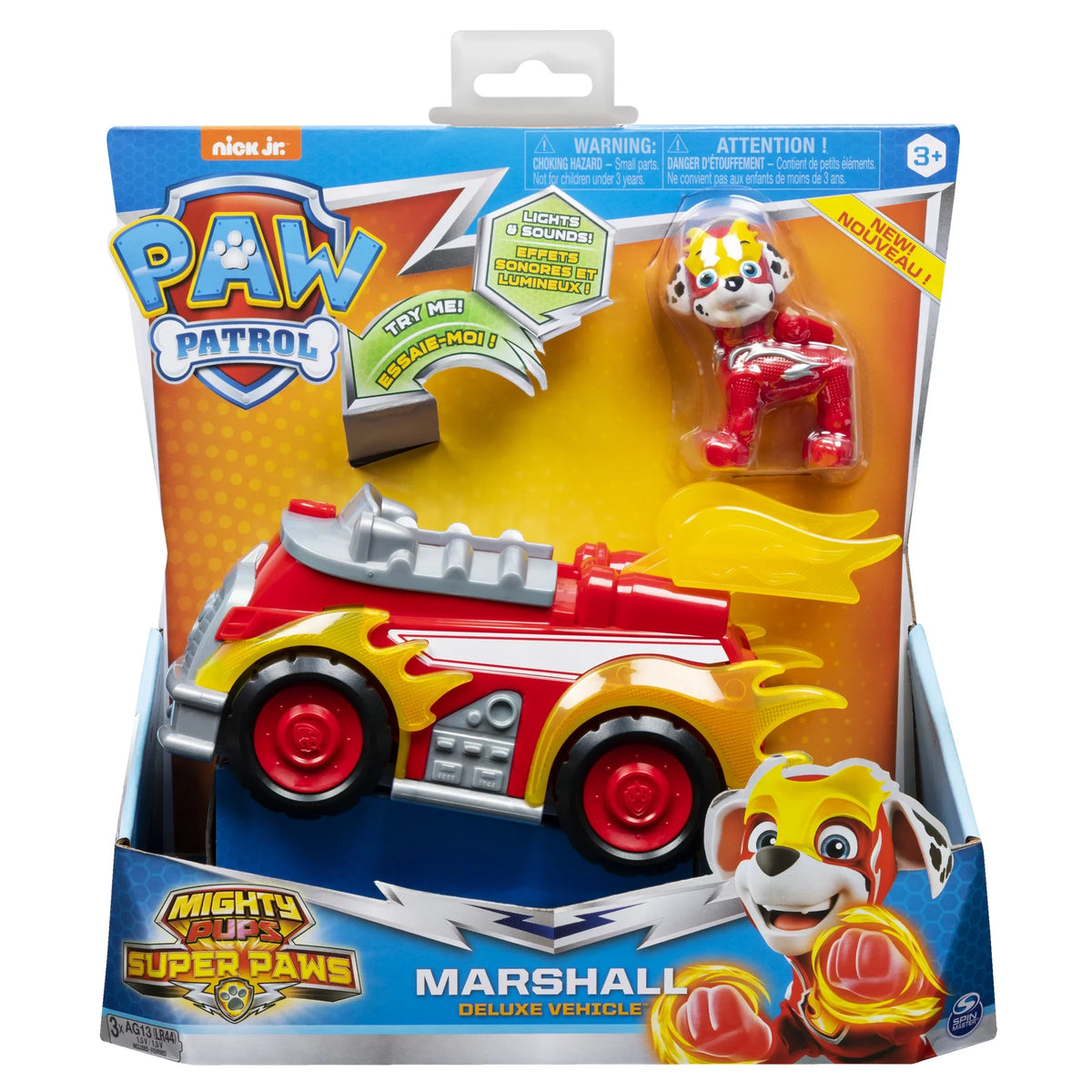 Deluxe Patrol, PAWs Marshall’s Lights Vehicle with Sounds and PAW Mighty Super Pups