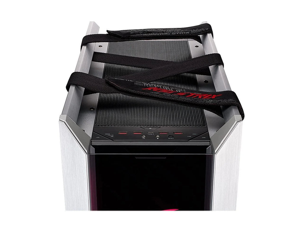 ASUS Case Glass, ATX/ EATX and Computer Braces, White GX601 RGB Helios Support Mid-Tower GPU Edition Tempered with 420mm for Aluminum Sync Radiator Strix Aura Frame, ROG Motherboards