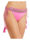 Womens Ramy Swim Trim Tie Side Bottom Metallic Separates Brook