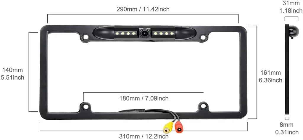 Kenwood Plate Rearview Black Waterproof DDX5706S DDX-5706S for Backup Camera License