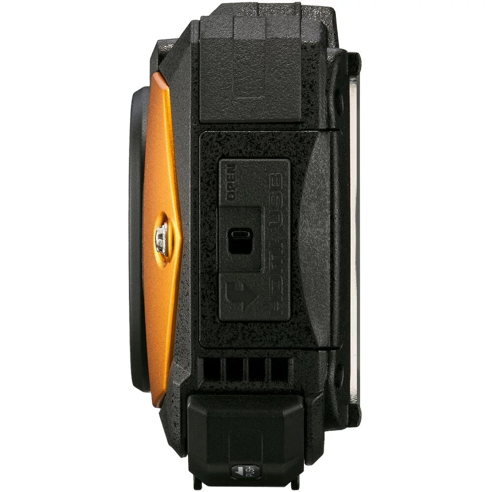 64GB Card + Pro with (Orange) Digital Cleaning Ricoh + Wallet SD Reader 6Ave Selfie Card Case Kit + Memory + Stick Small Memory Camera WG-80 Extreme Waterproof + Card