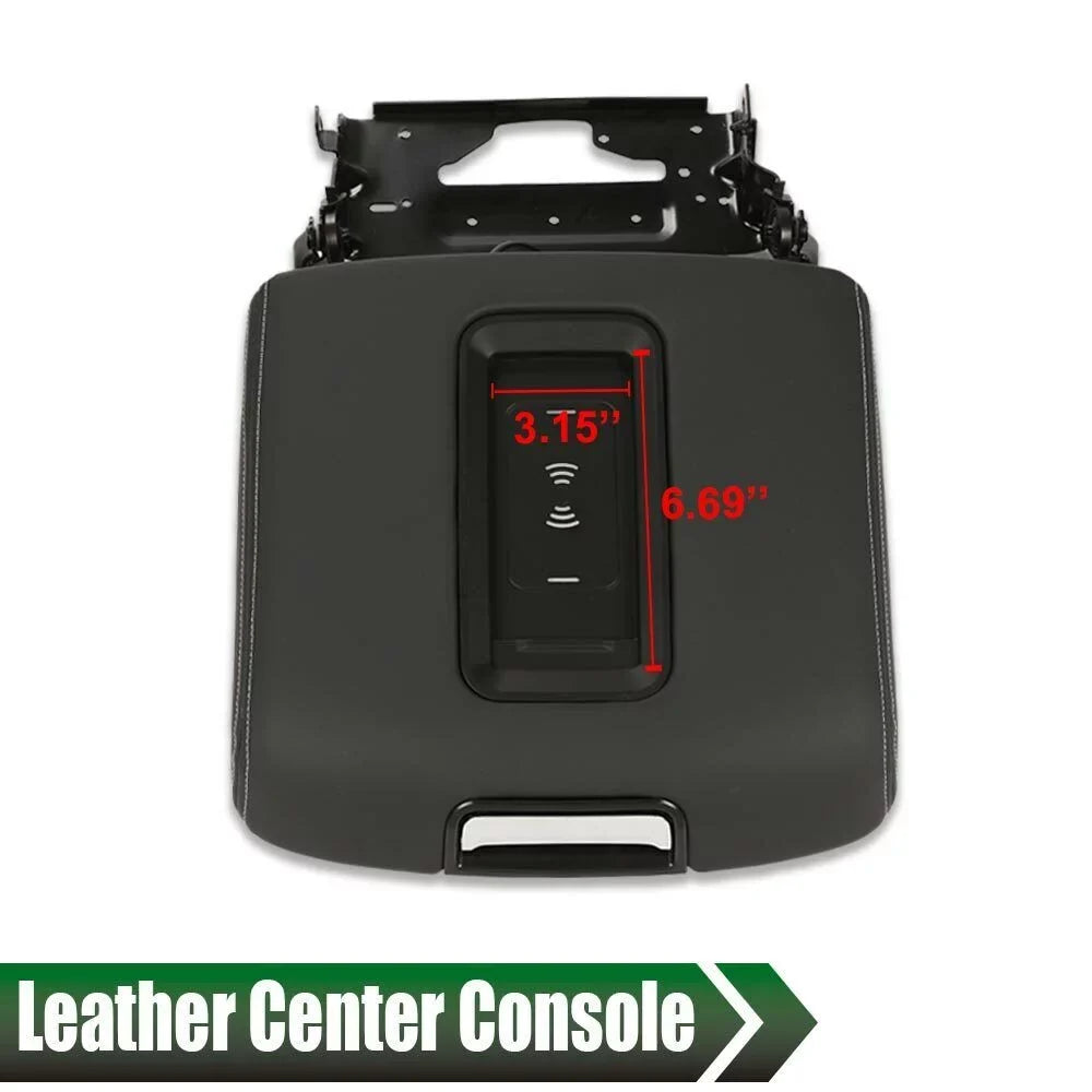 Chevy Wireless Center Console Fit Armrest Lid With Tahoe For 15-20 Charging
